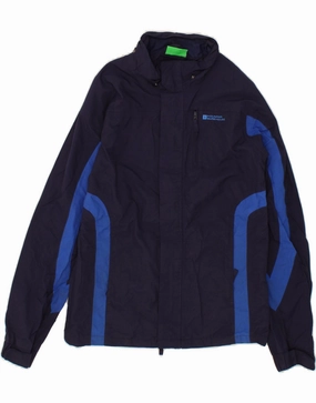 Condition Taped Zipper Closures MOUNTAIN WAREHOUSE Boys Rain Jacket 12-13 Years Navy Blue Colourblock