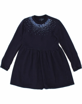 Wedding guest HARMONT & BLAINE Girls Graphic Jumper Dress 13-14 Years Navy Blue Cotton