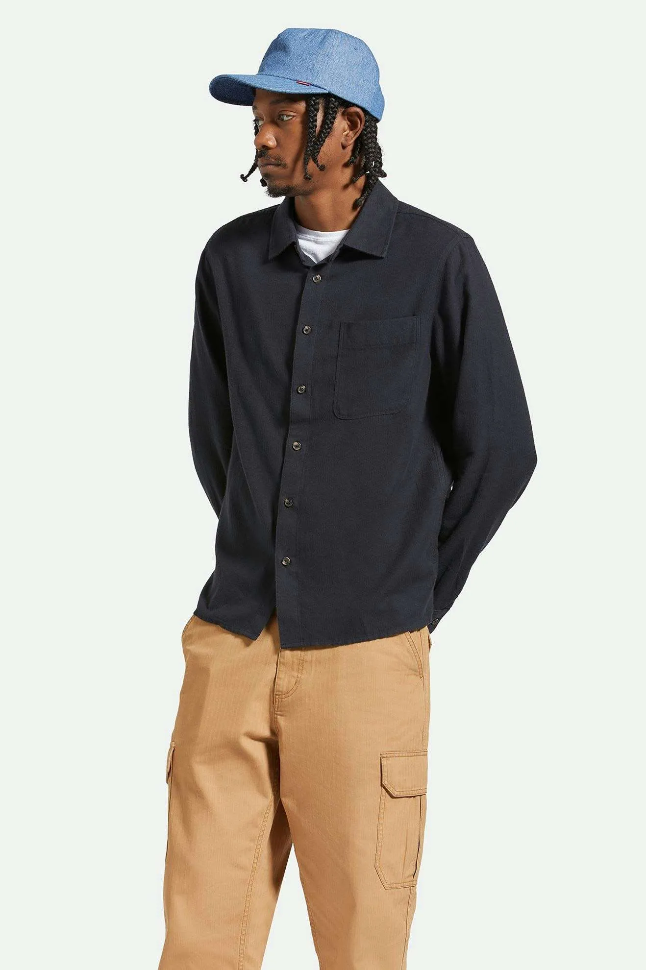 Functional Wear Beach Attire Hasting Lightweight Ultra Soft Flannel - Black