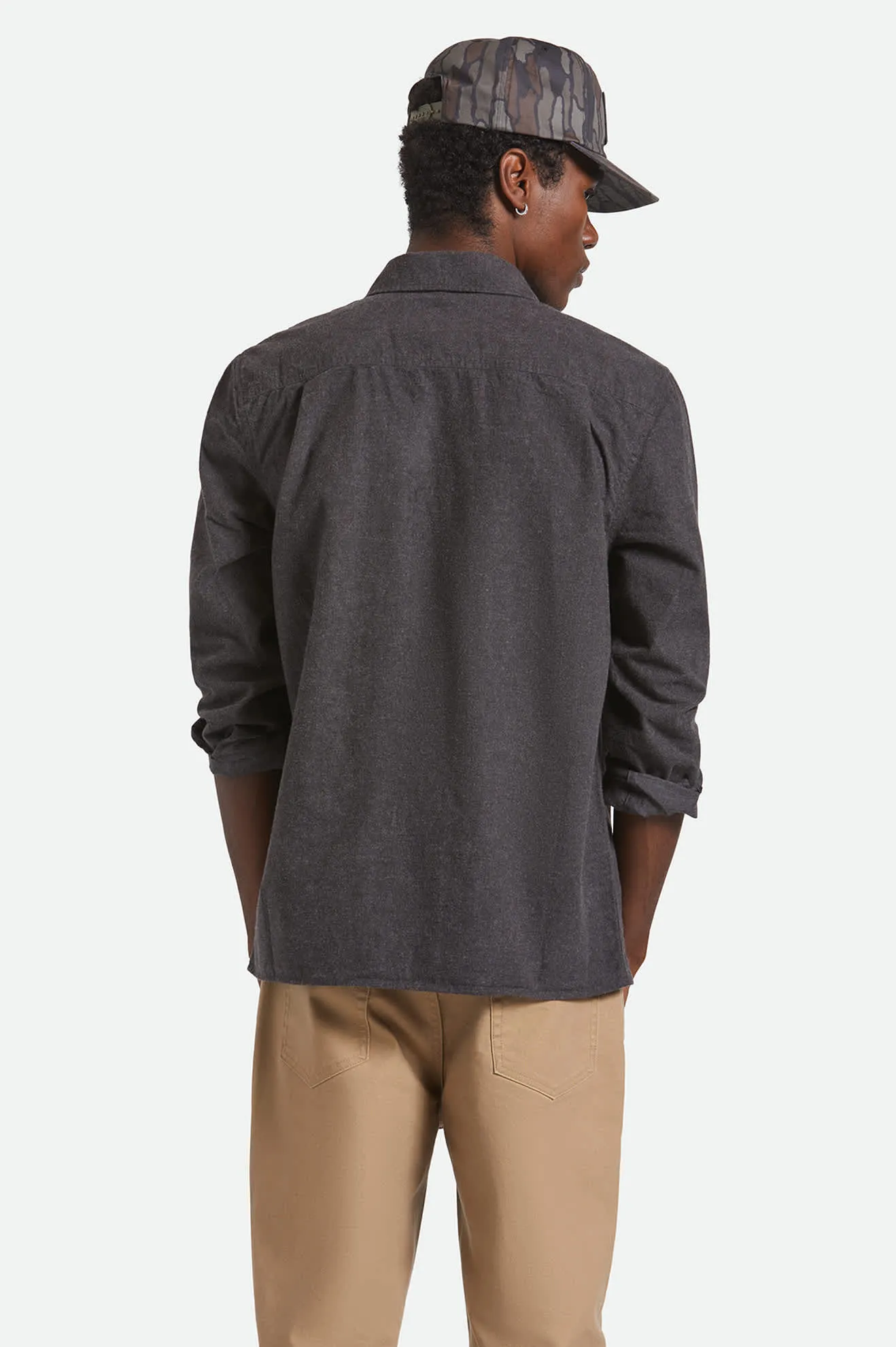 Classic Collar Hasting Lightweight Ultra Soft Flannel - Black