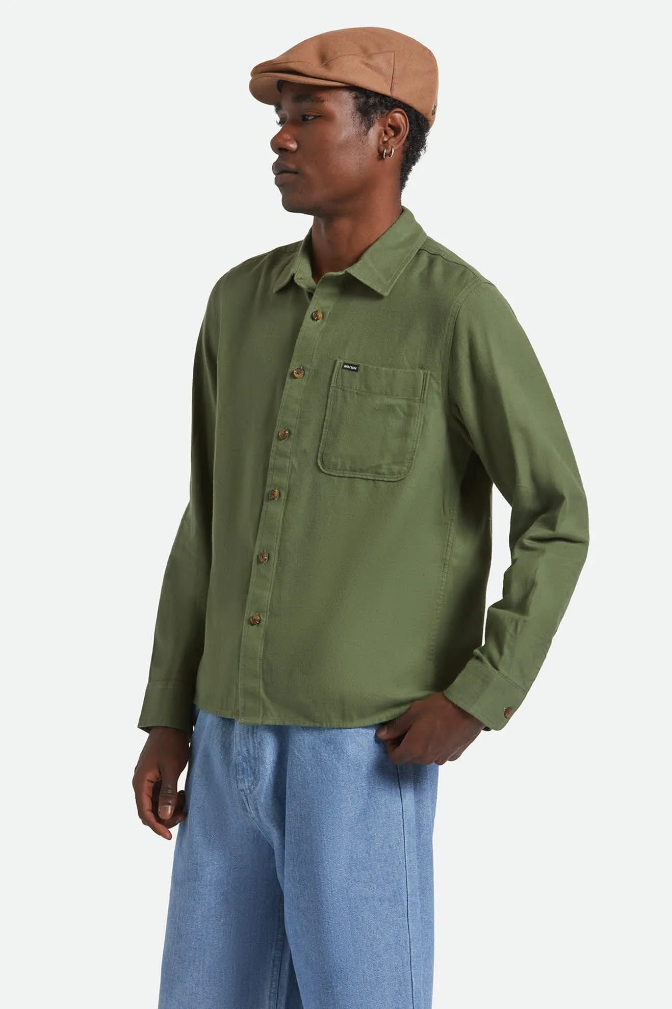 Plus Size Hasting Lightweight Ultra Soft Flannel - Wild Green