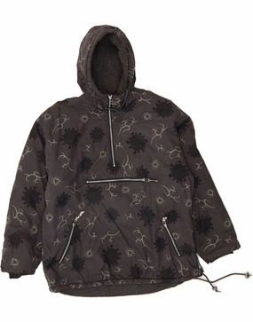 HAUTE ROUTE Boys Oversized Abstract Pattern Anorak Jacket 15-16 Years Grey Travel Ready Windproof Construction