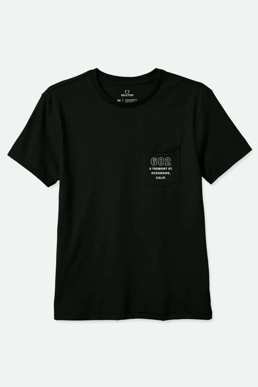 Haven S/S Tailored Pocket T-Shirt - Black Hypoallergenic fabric