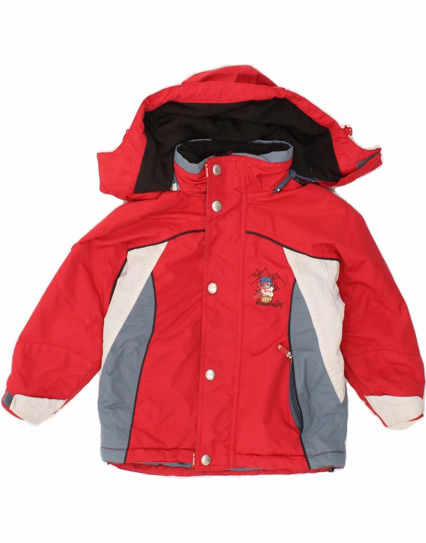 suitable for summer sports BRUGI Boys Hooded Windbreaker Jacket 3-4 Years Red Colourblock Polyester