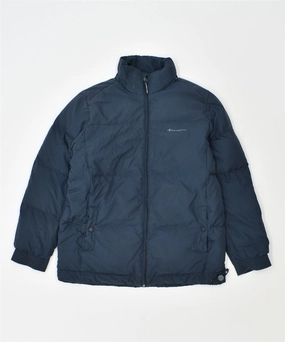 CHAMPION Boys Padded Jacket 11-12 Years Large Blue Easy Movement Enable
