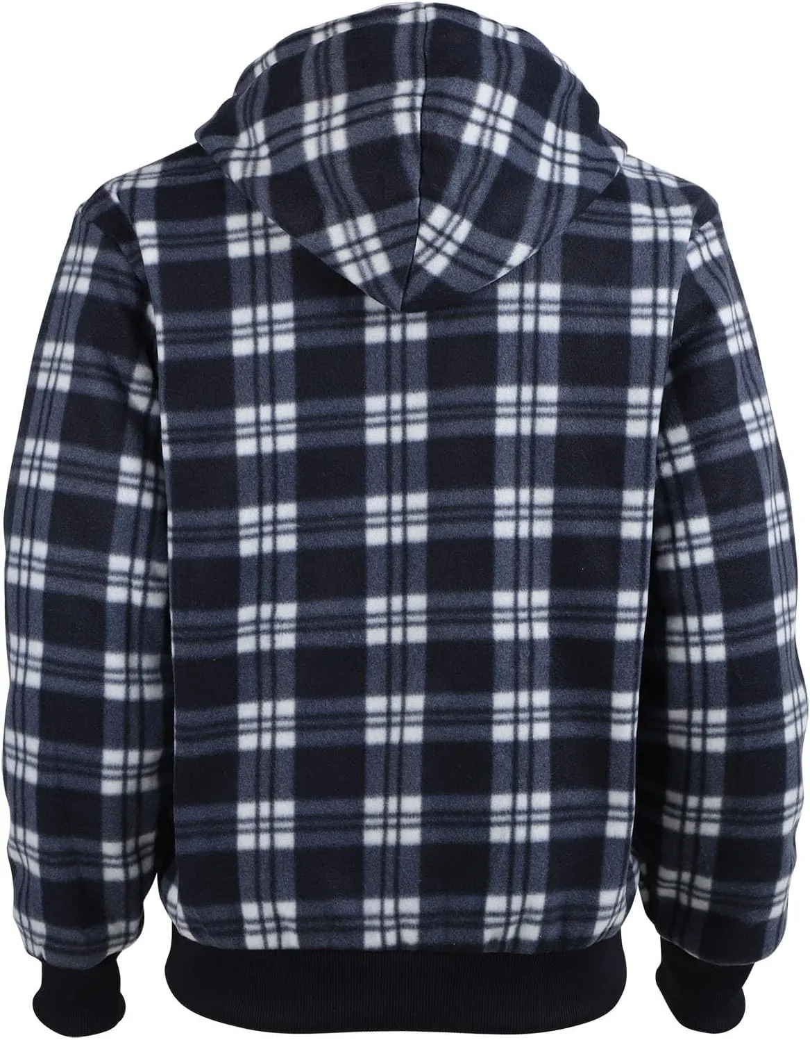 Heavy Warm Sherpa Lined Flannel Jackets for Men, Winter Coats and Plaid Flannel Hoodies with Fleece Lining