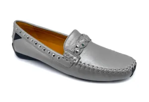 Move Guard Office-Ready Footwear Women's Twisted Galaxy Moccasin In Silver True Glove
