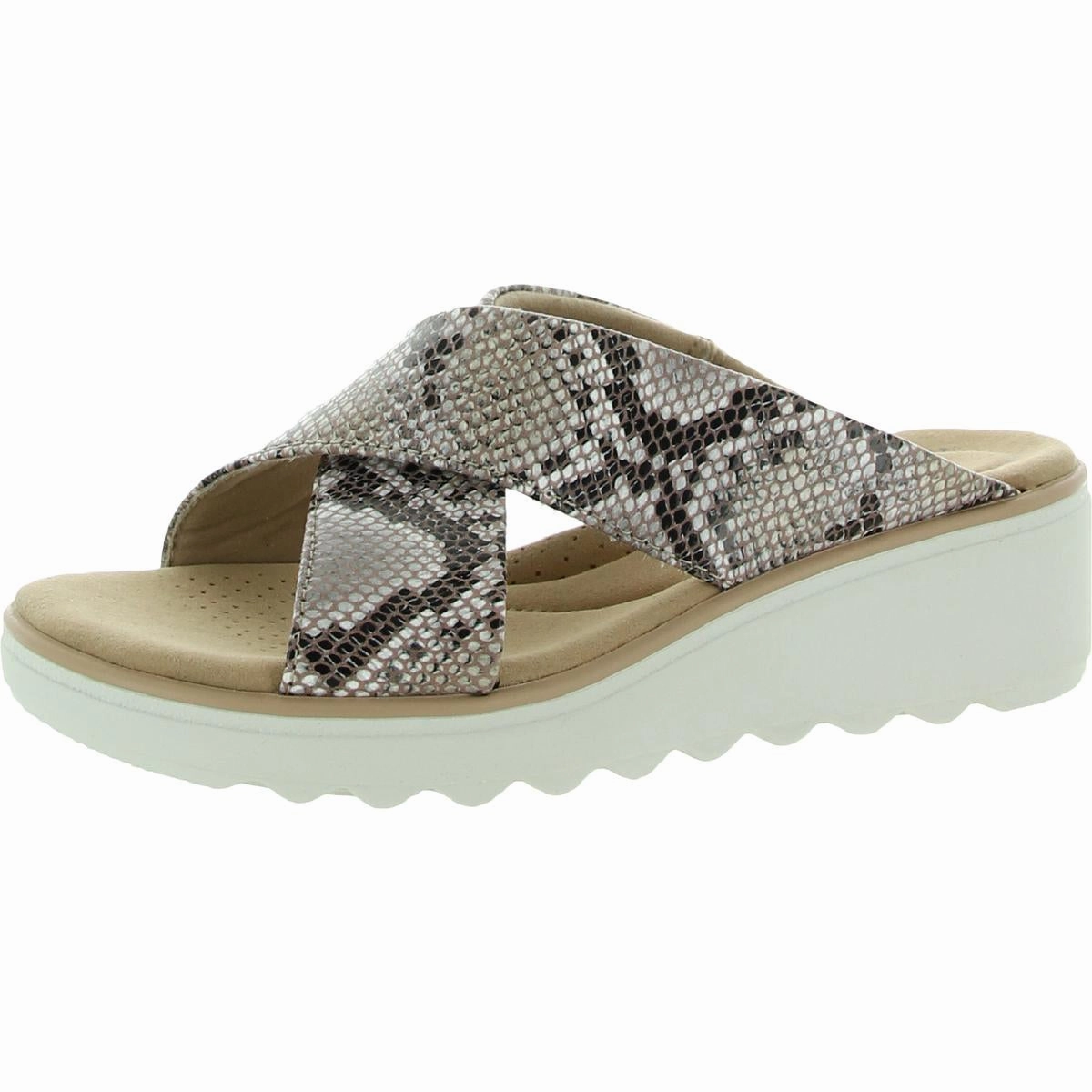 Padded Support Jillian Gem Womens Cushioned Footbed Open Toe Wedge Sandals