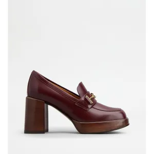 Heeled Loafers in Leather Weekend Pace