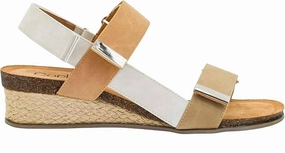 Women's Roadie Sandal In Tan Wave Cut Simple Rise