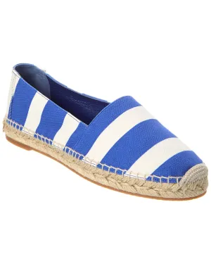 Understated Rise Party Fit Manolo Blahnik Sombrille Canvas Espadrille