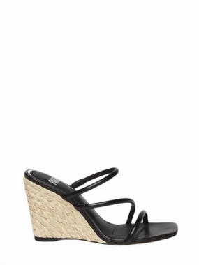 Modern Design Women Stacey Slip On Wedge Sandal In Black