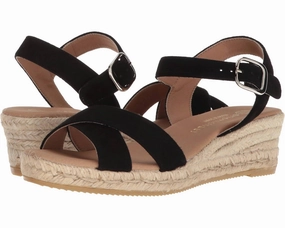 Women's Ashley Espadrille Wedge Sandals In Black Sport Base
