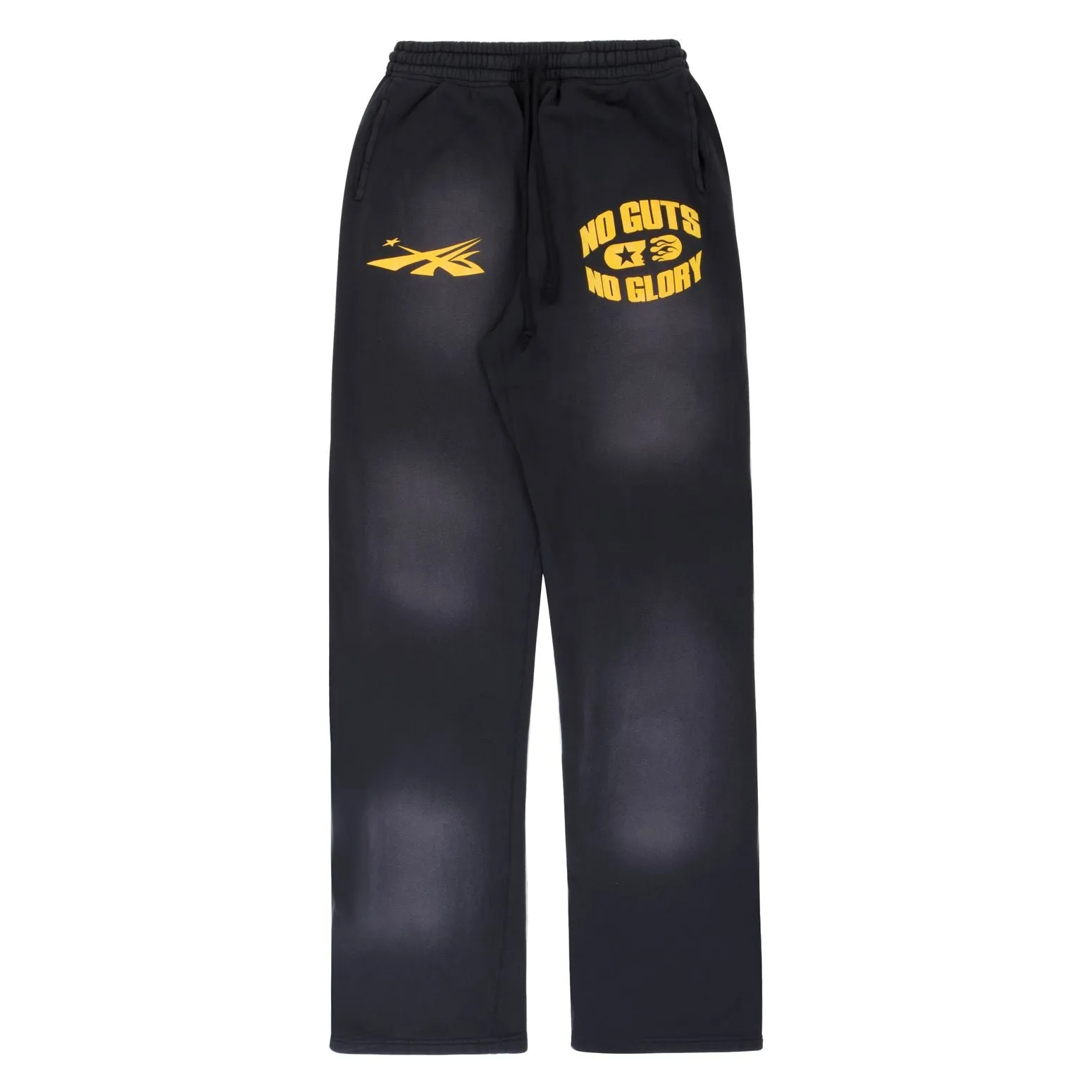 Hellstar No Guts No Glory Flared Sweatpants Washed Grey