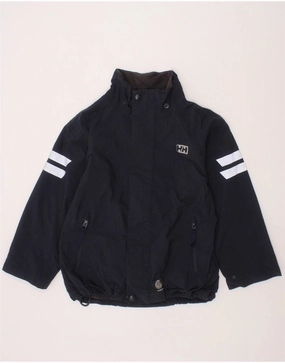 Weatherproof Seams HELLY HANSEN Boys Graphic Windbreaker Jacket 5-6 Years Navy Blue Polyamide