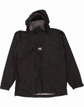 Finance Water resistant coating HELLY HANSEN Boys Hooded Rain Jacket 13-14 Years Black Polyester