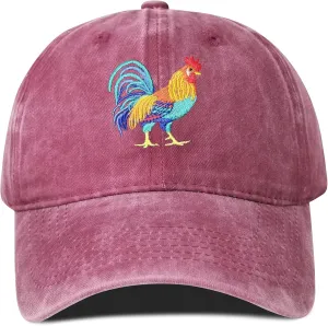 Hepandy Embroidered Rooster Hats