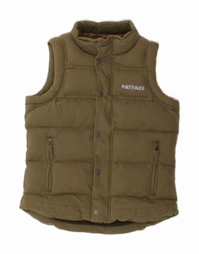 FAT FACE Boys Padded Gilet 12-13 Years Green Cotton Easy Comfort Diploma