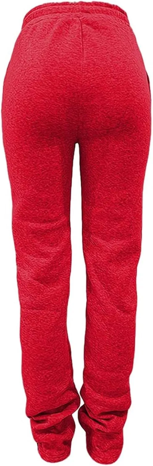 High Waisted Baggy Sweatpants Loose Slim Waist Straight Pants Women's Casual Jeans Sweatpants Wide Leg Car