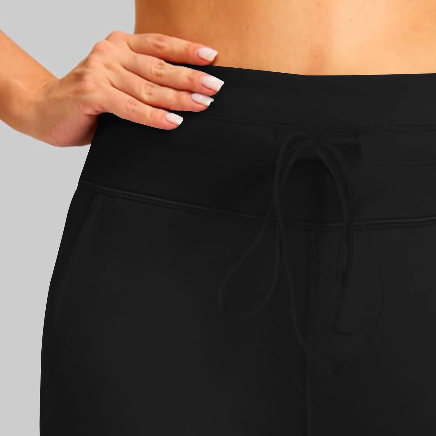 High Waisted Drawstring Pants Women Casual Soft Comfortable Pants for Travel Sports Solid Color Sweatpants Women