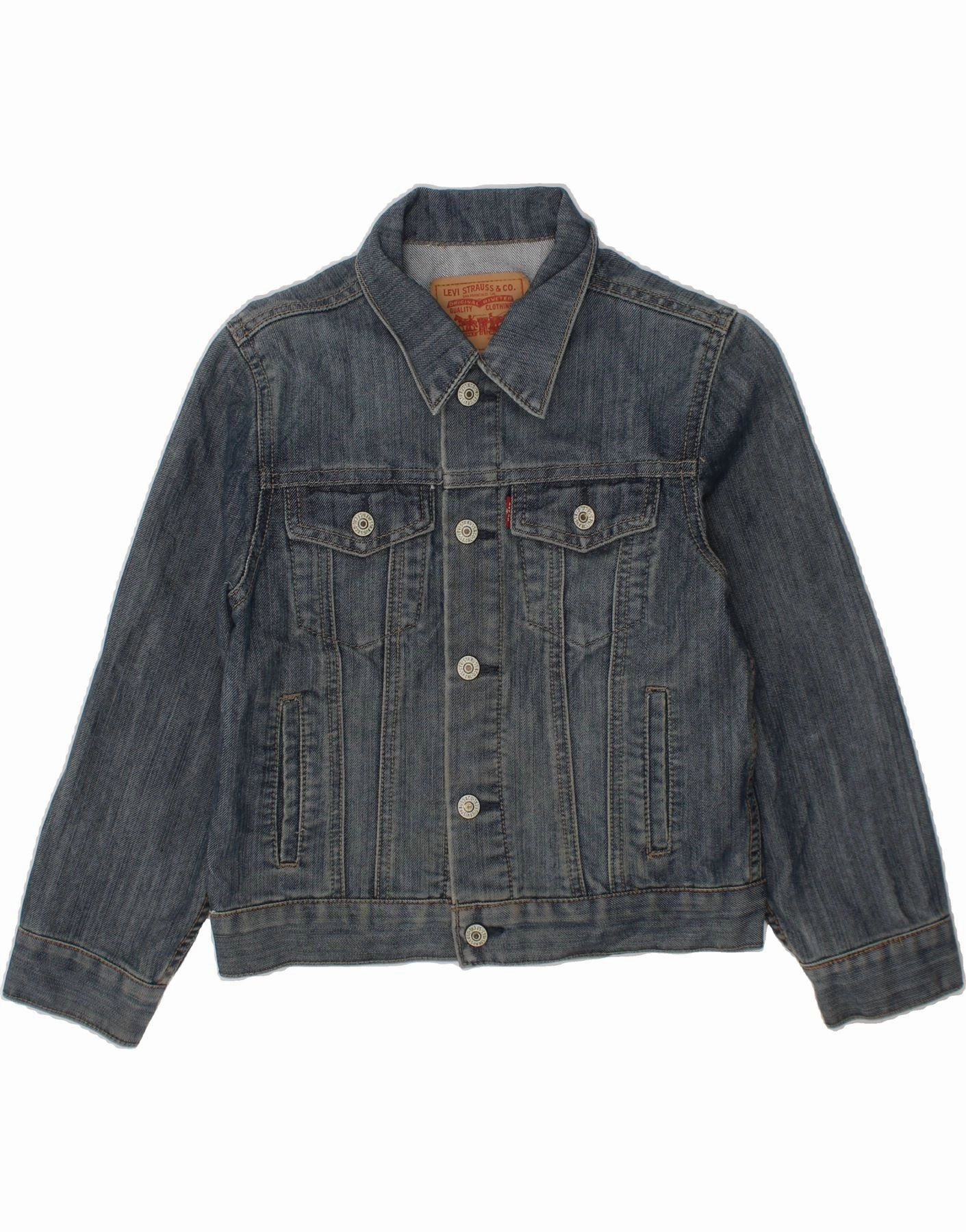 LEVI'S Boys Denim Jacket 6-7 Years Blue Cotton Minimalist Style