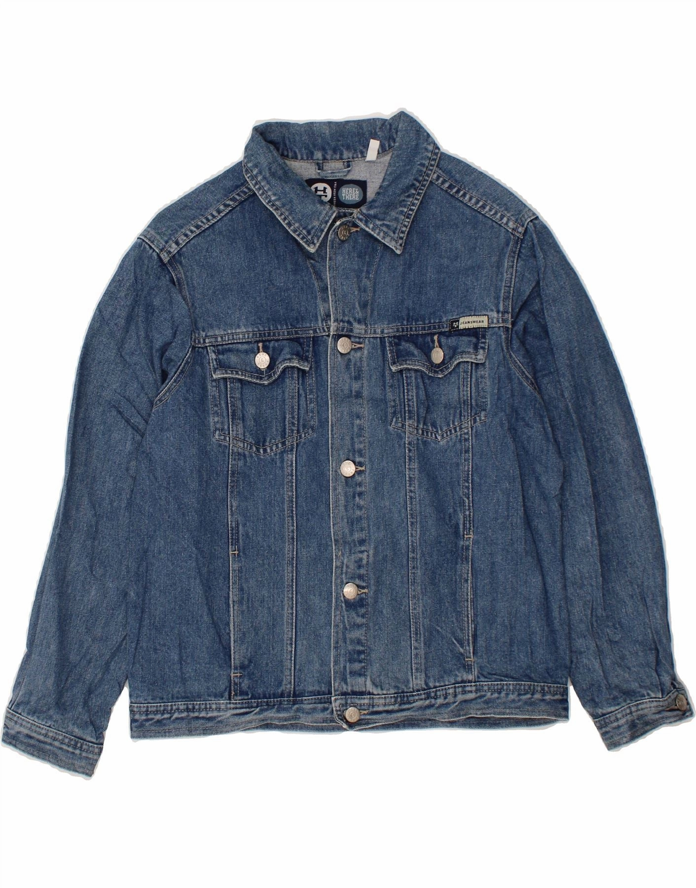 HERE & THERE  Boys Denim Jacket 13-14 Years Blue Cotton OdorControl Treatment Event