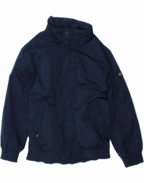 Secure Storage Compartments CHAMPION Boys Hooded Windbreaker Jacket 7-8 Years Small  Navy Blue