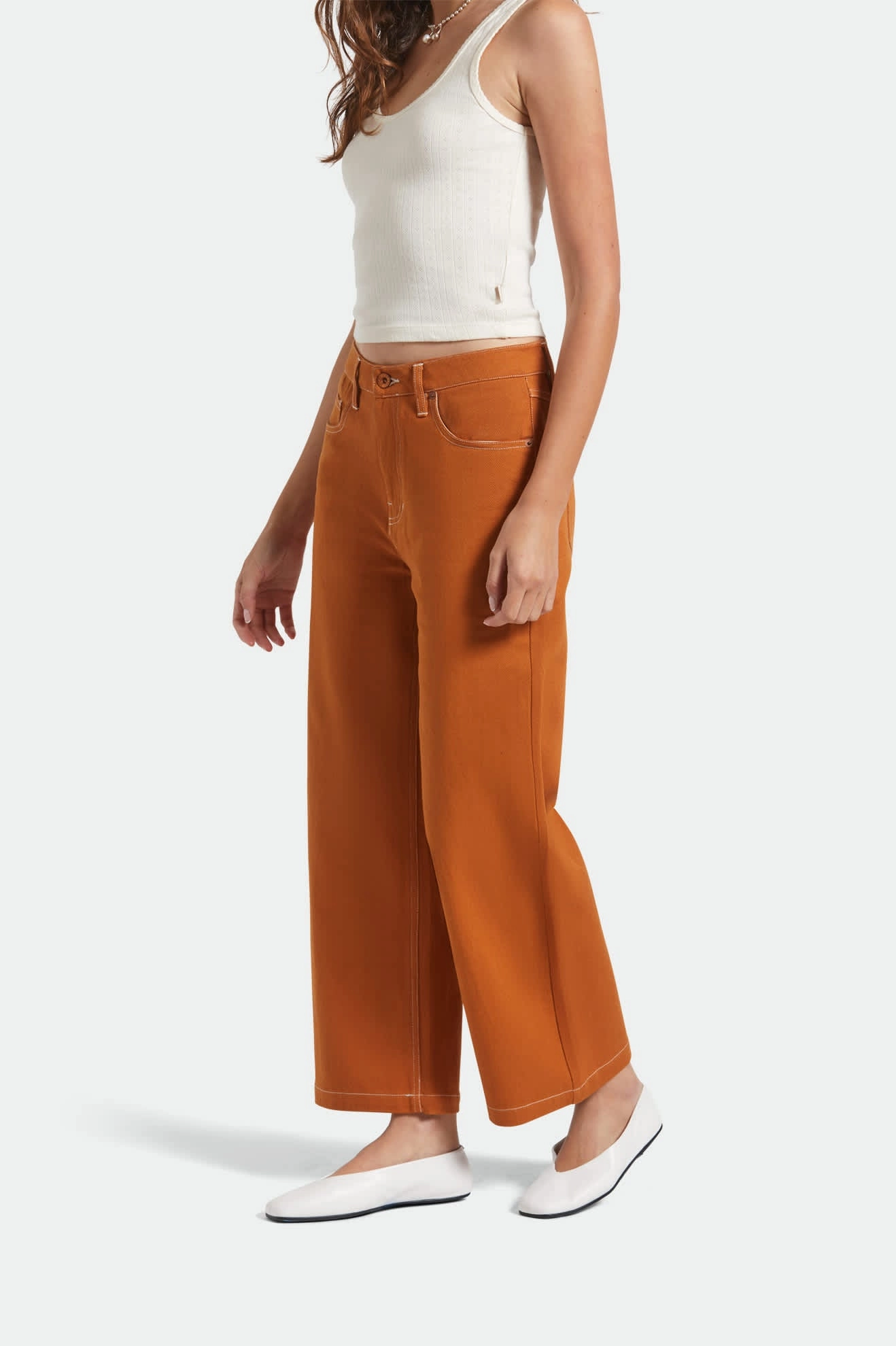 Tagless Labeling Margo Cropped 5-Pocket Pant - Rustic Caramel