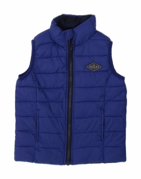 JOULES Boys Padded Gilet 4-5 Years Blue Polyamide Jungle Cold-Weather Comfort