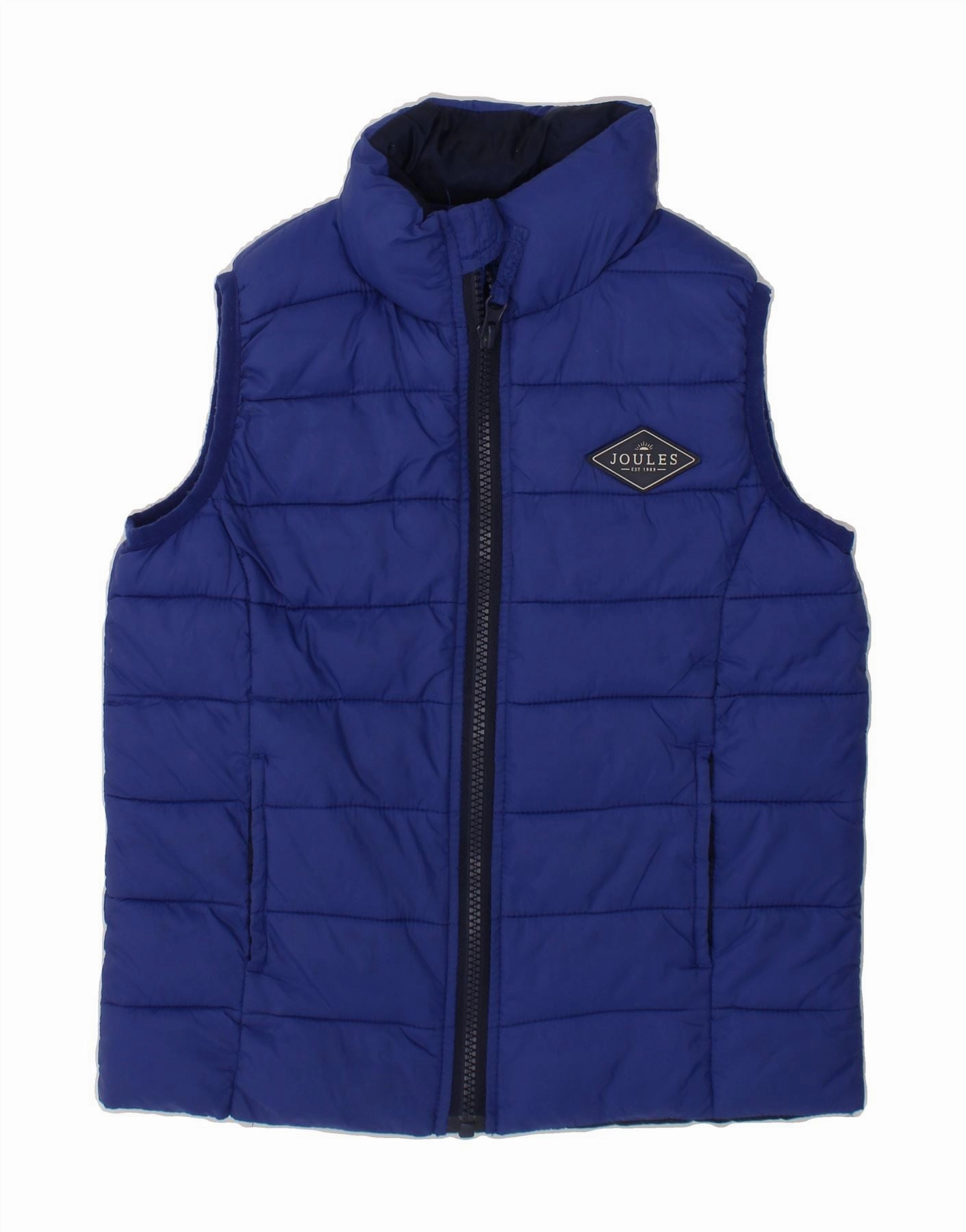 JOULES Boys Padded Gilet 4-5 Years Blue Polyamide Jungle Cold-Weather Comfort