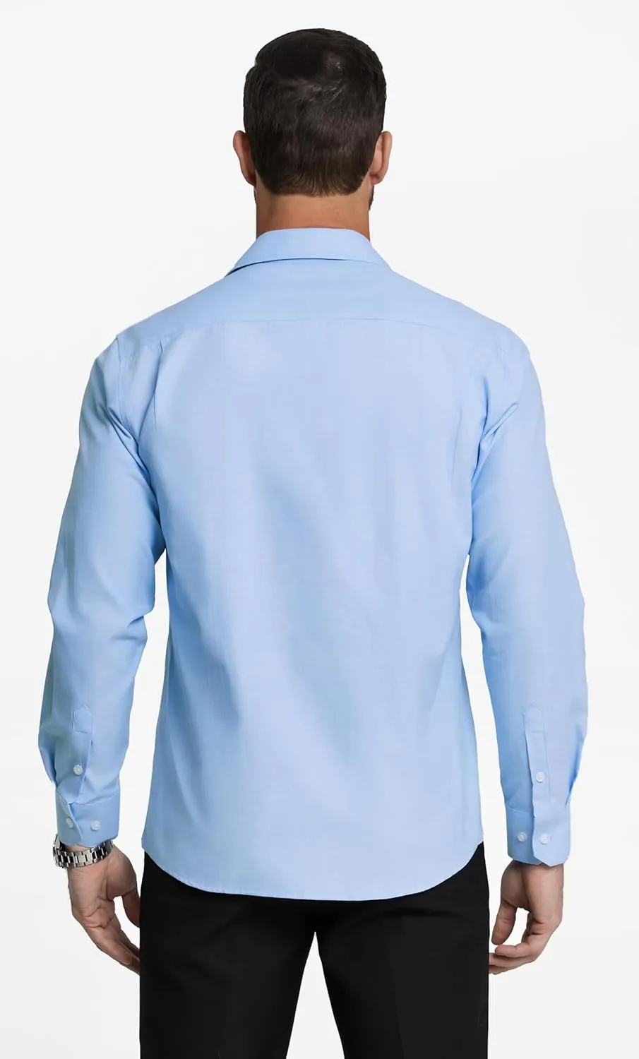 HISDERN Mens Dress Shirts Long Sleeve Business Oxford Shirt Casual Button Down Formal Collared Shirt for Men with Pocket