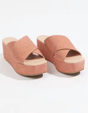 Holden Wedge In Rose Leather Comfort Curve Street Mode