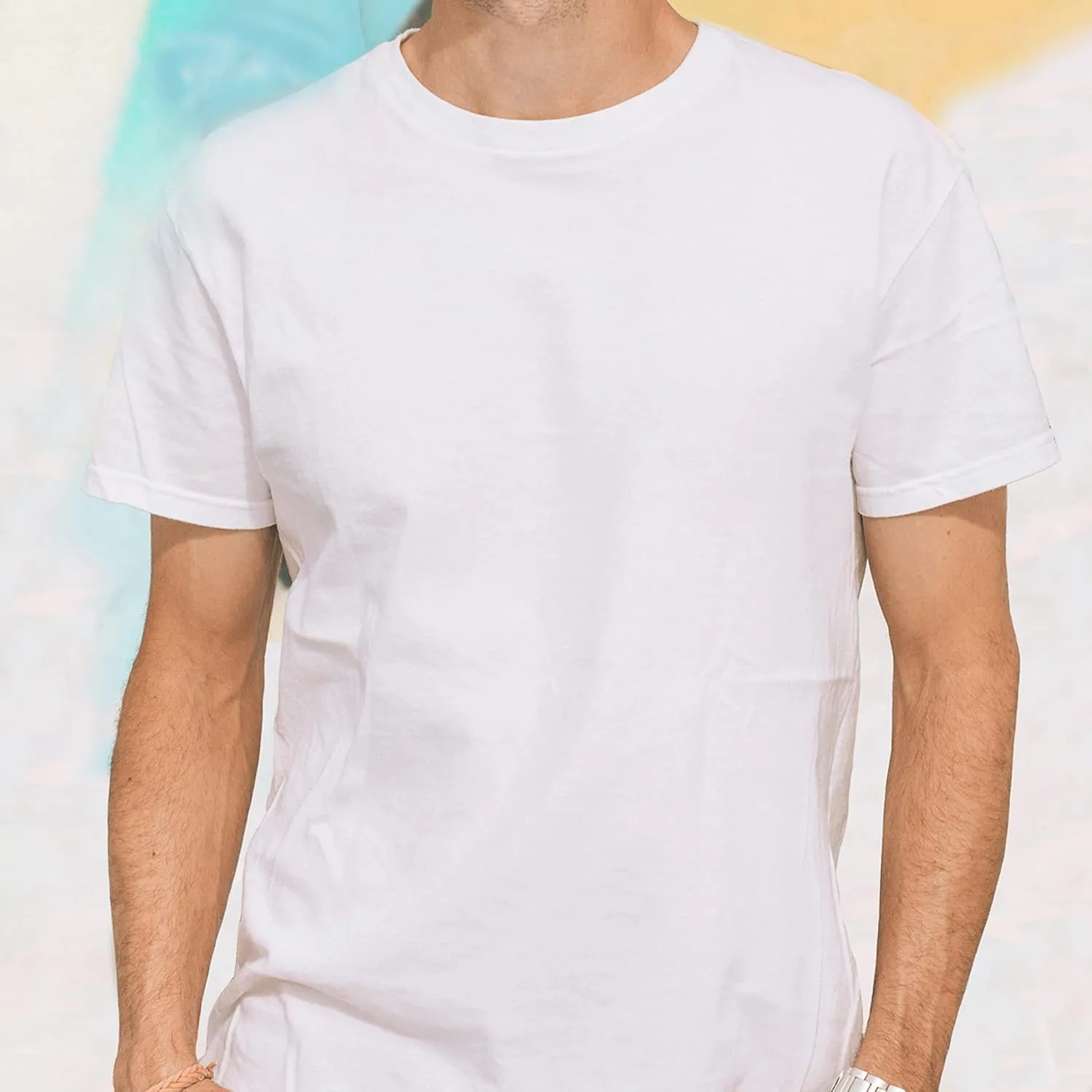 HonestBaby Short Sleeve Easy T-Shirts Crew Neck Tees Comfy Fit 100% Organic Cotton for Men