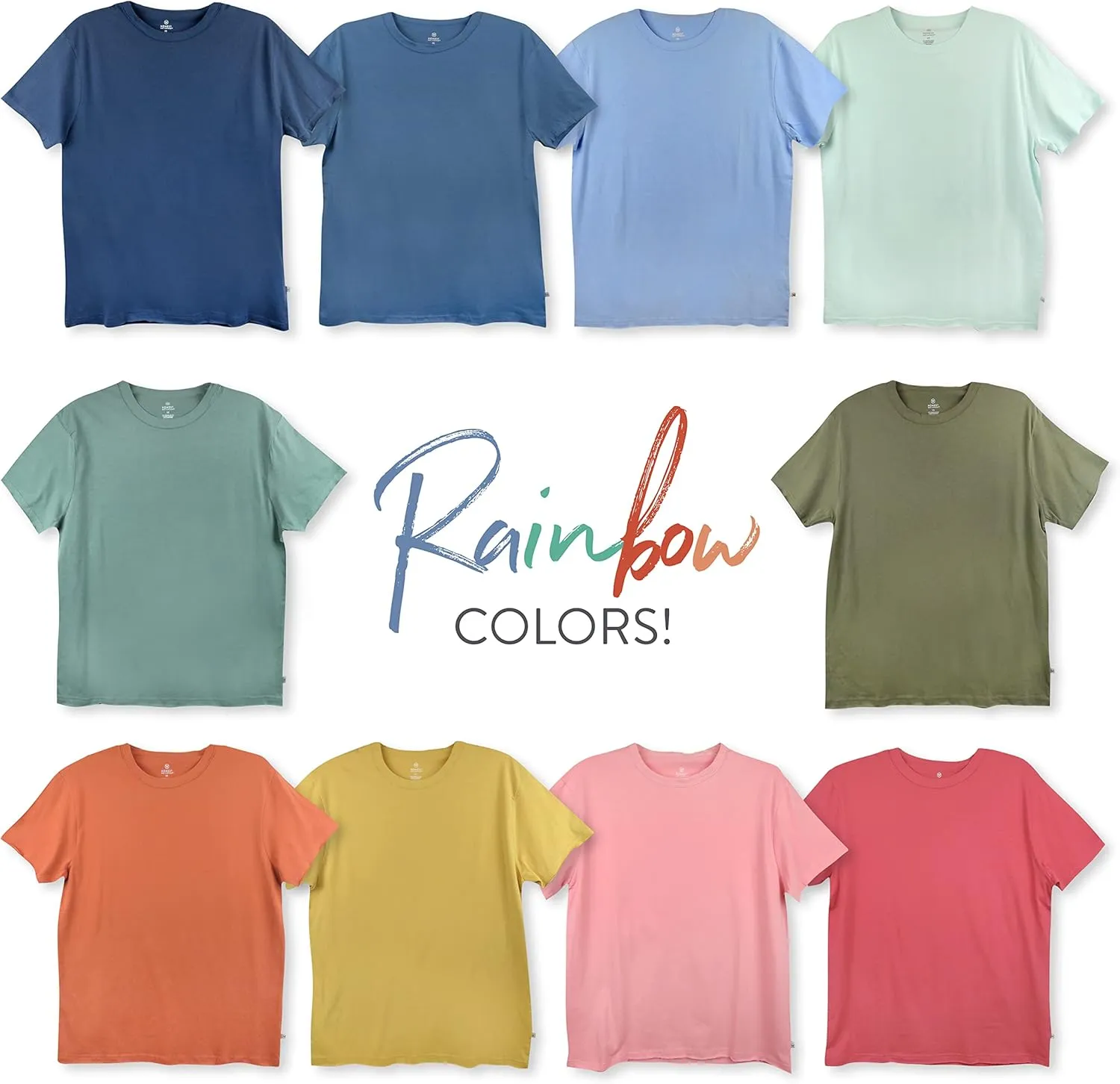 HonestBaby Short Sleeve Easy T-Shirts Crew Neck Tees Comfy Fit 100% Organic Cotton for Men