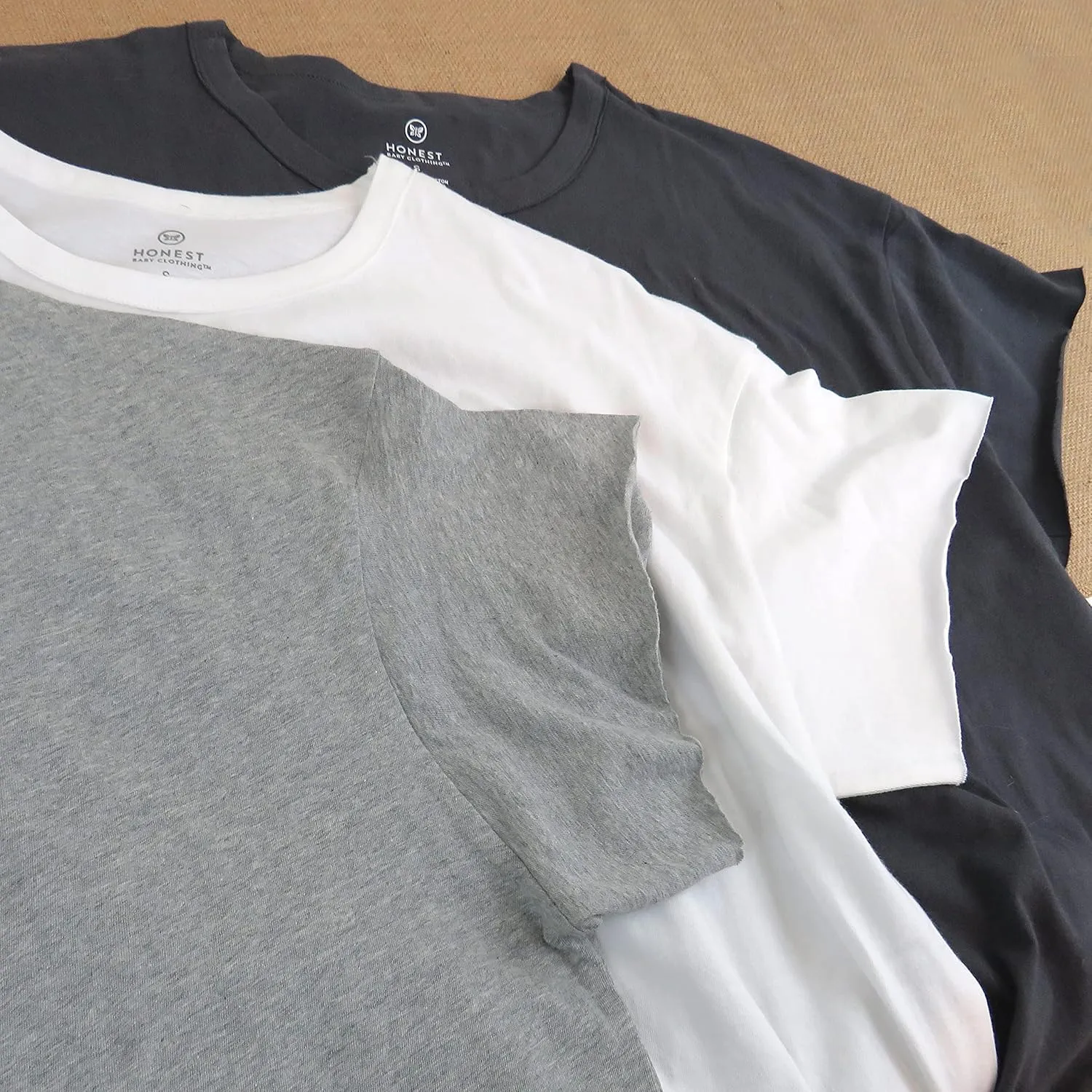 HonestBaby Short Sleeve Easy T-Shirts Crew Neck Tees Comfy Fit 100% Organic Cotton for Men