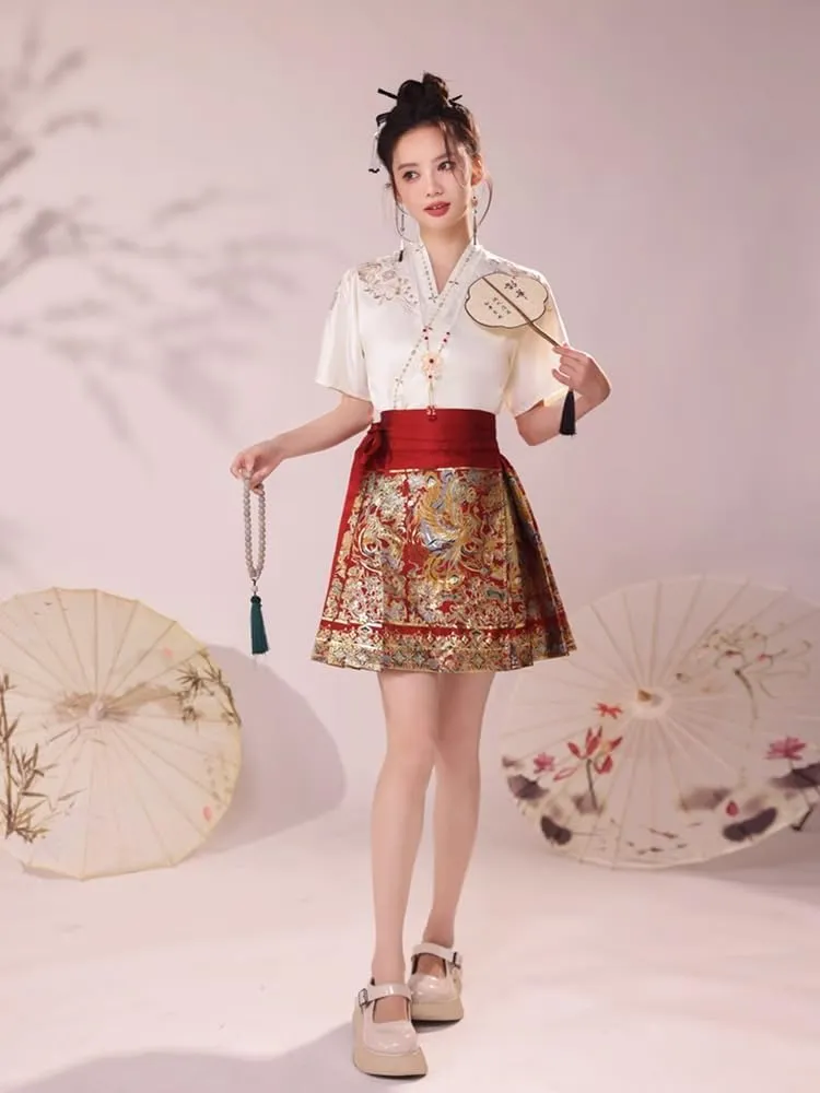 Horse Face Skirt Summer Short Petite Slim Fit Top Pleated Mini Skirt