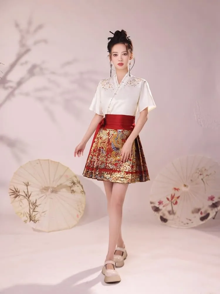 Horse Face Skirt Summer Short Petite Slim Fit Top Pleated Mini Skirt