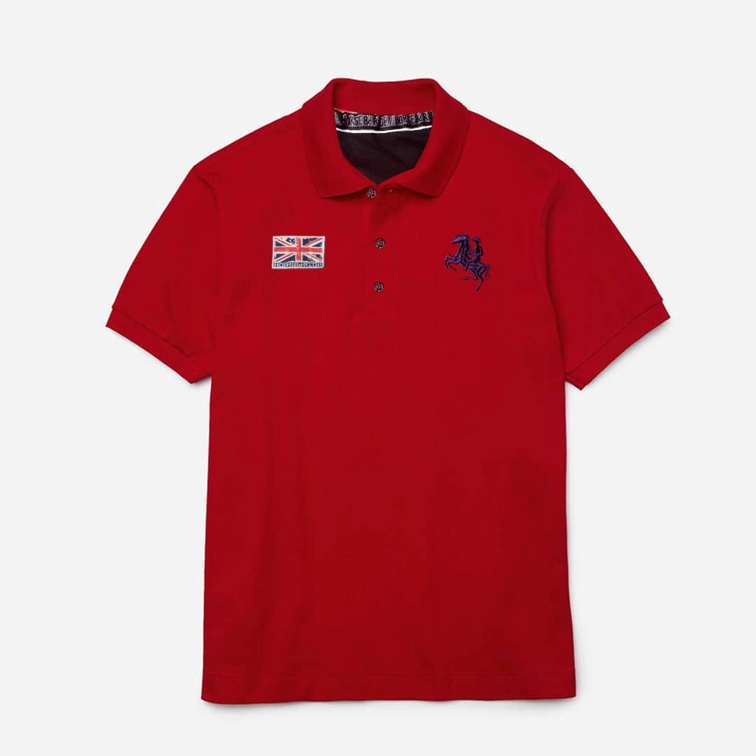 Tubular Knit Structure Essential Layer HORSE & RIDE GREAT BRITAIN RED PONY POLO