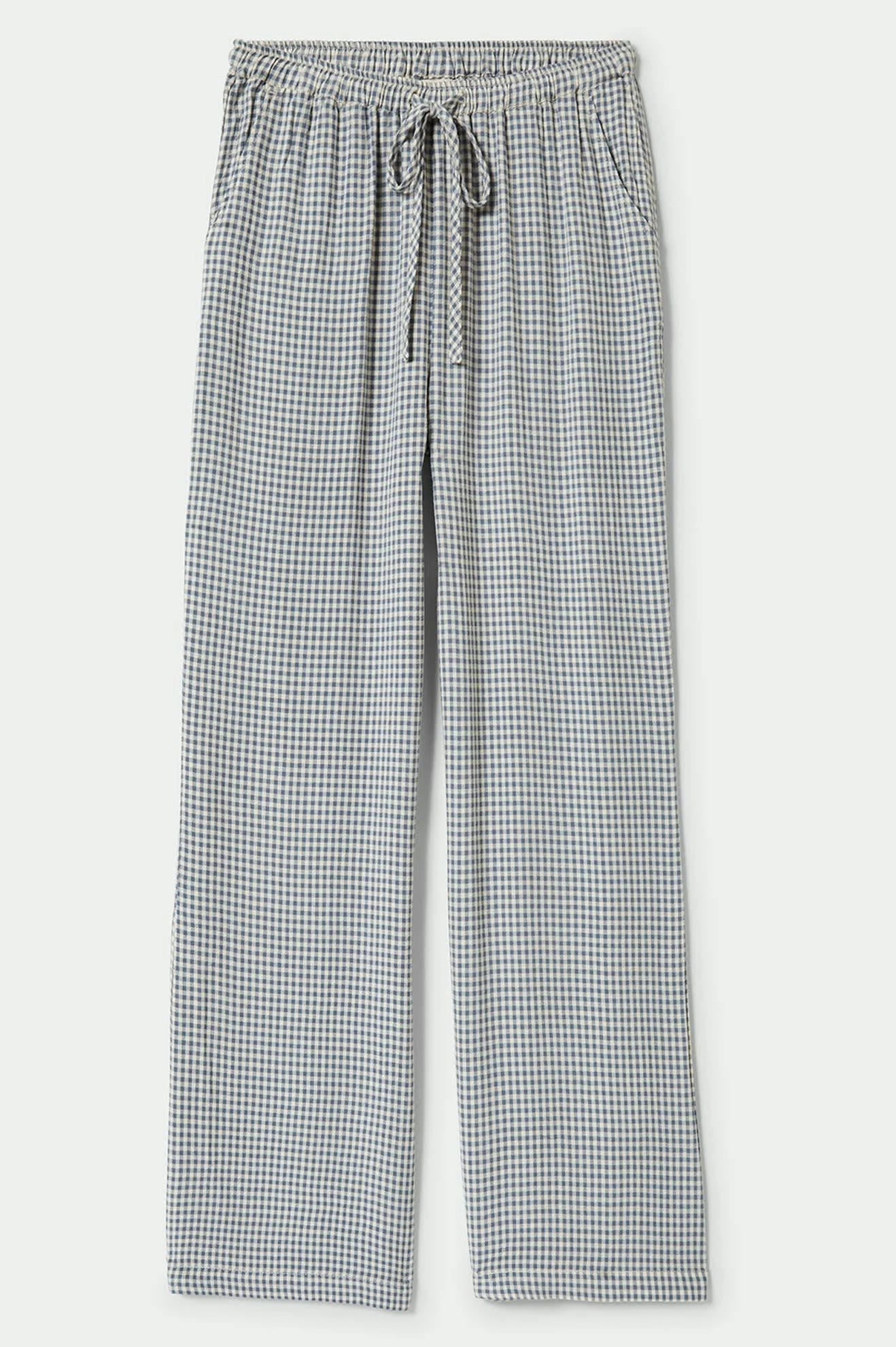 Ripstop Texture Hudson Lounge Pant - Azure Blue Gingham