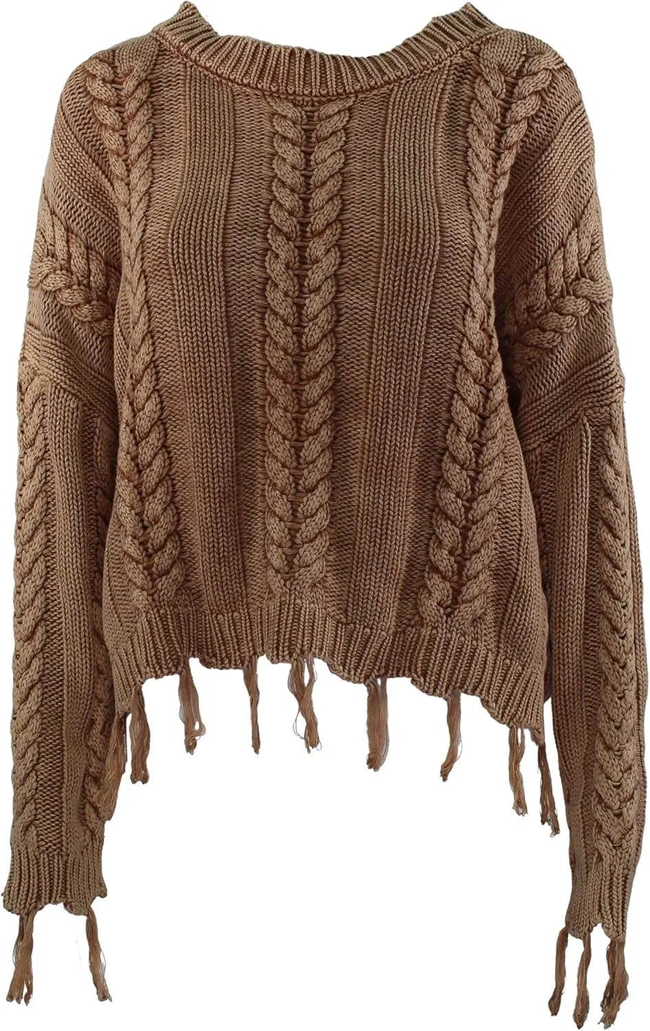 Hyfve Cable Knit Sweater Camel/Medium/L