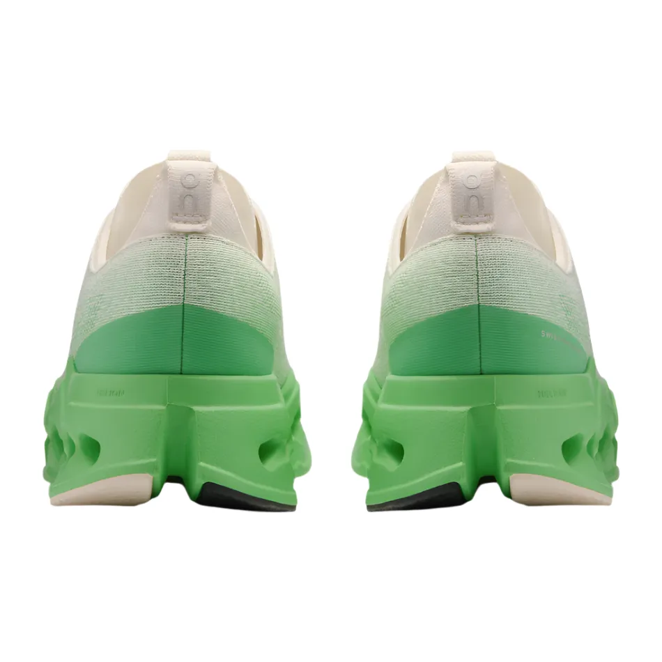 running shoes with padded tongues On Men's Cloudsurfer Max Running Shoes in Ivory/Honeydew AW25
