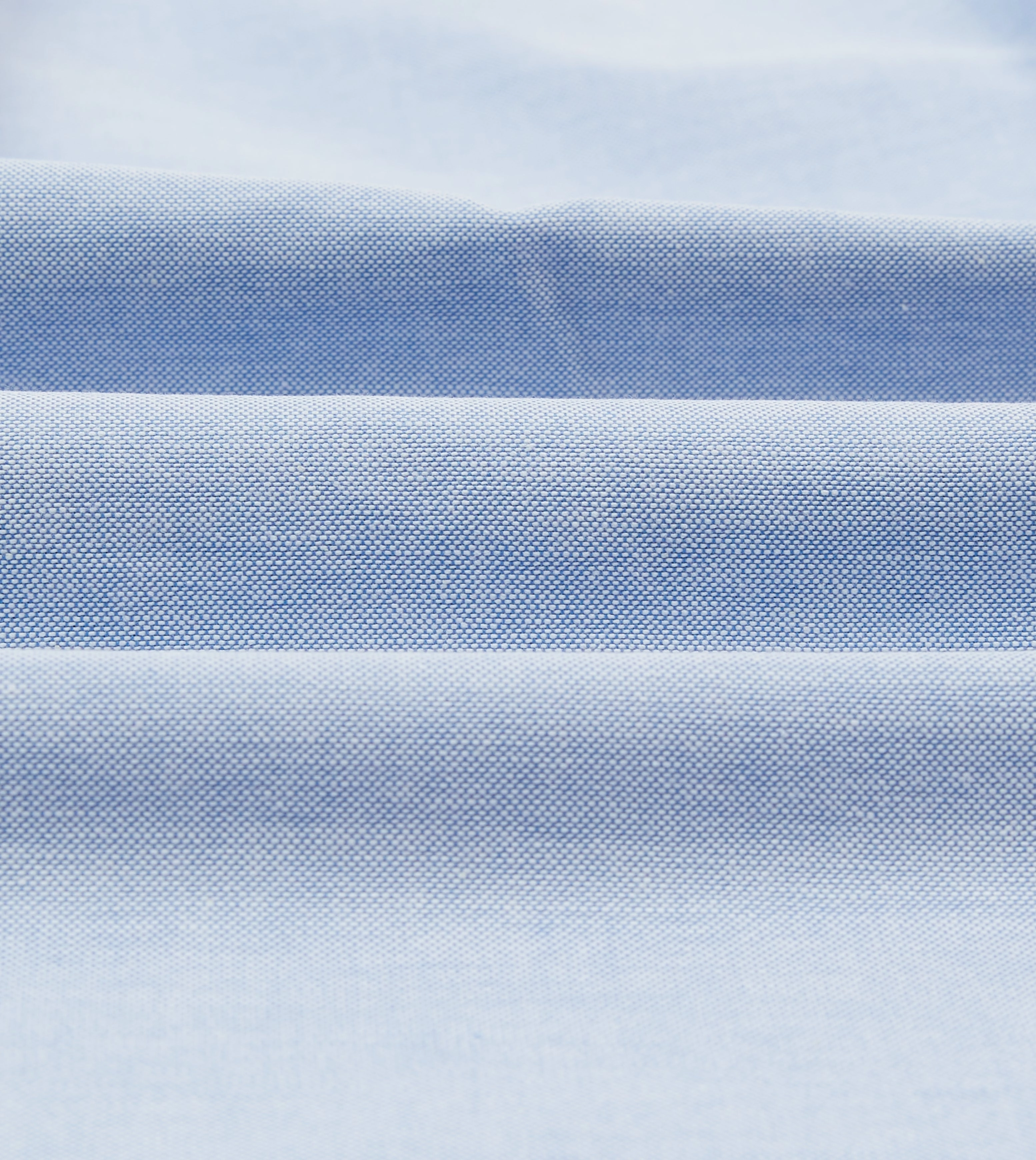 Ice Blue Cotton Oxford Cloth Button-Down Shirt Classic Collar Lounge Comfort