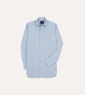 Personalized Touch Ice Blue Cotton Oxford Cloth Button-Down Shirt