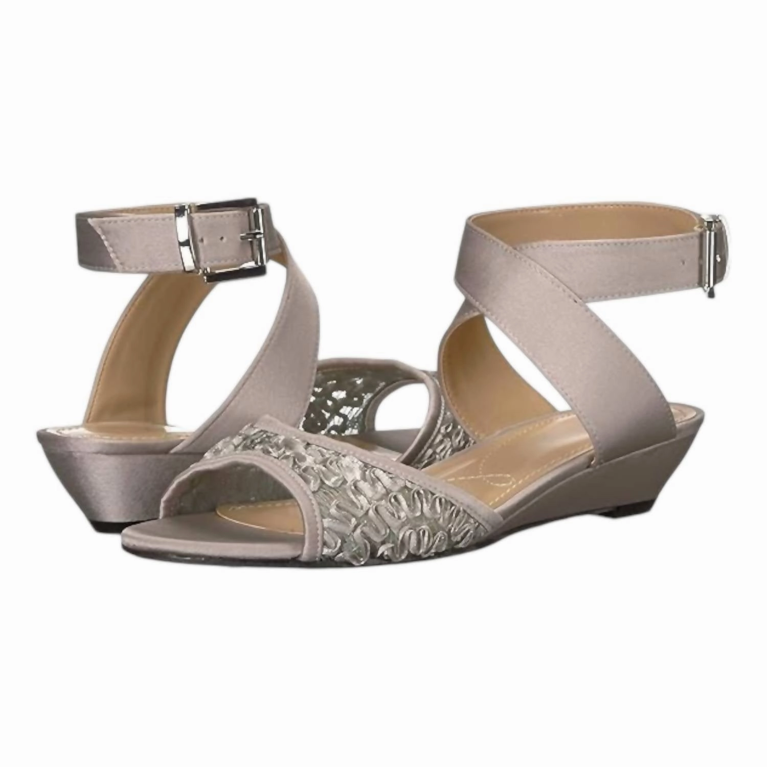 Flexible Walk Model Look Women's Belden Wedge Sandal In Silver