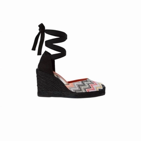 Bronze Sole Women's Eva Espadrilles In Wave Black