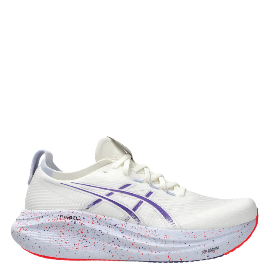 ASICS Men's GEL-NIMBUS 27 TOKYO Collection Running Shoes in Cream/Edo Purple AW25 EVA Blend Cushion