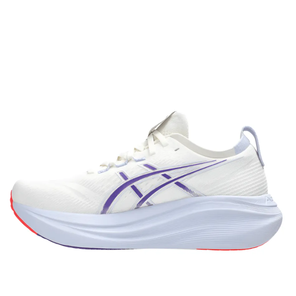 Interchangeable Coastal running ASICS Men's GEL-NIMBUS 27 TOKYO Collection Running Shoes in Cream/Edo Purple AW25