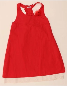 Festive Wear Gathered-Detail BYBLOS Girls A-Line Dress 8-9 Years Red Cotton