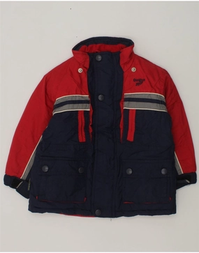 OSH KOSH Boys Padded Jacket 2-3 Years Navy Blue Colourblock Nylon Stroll