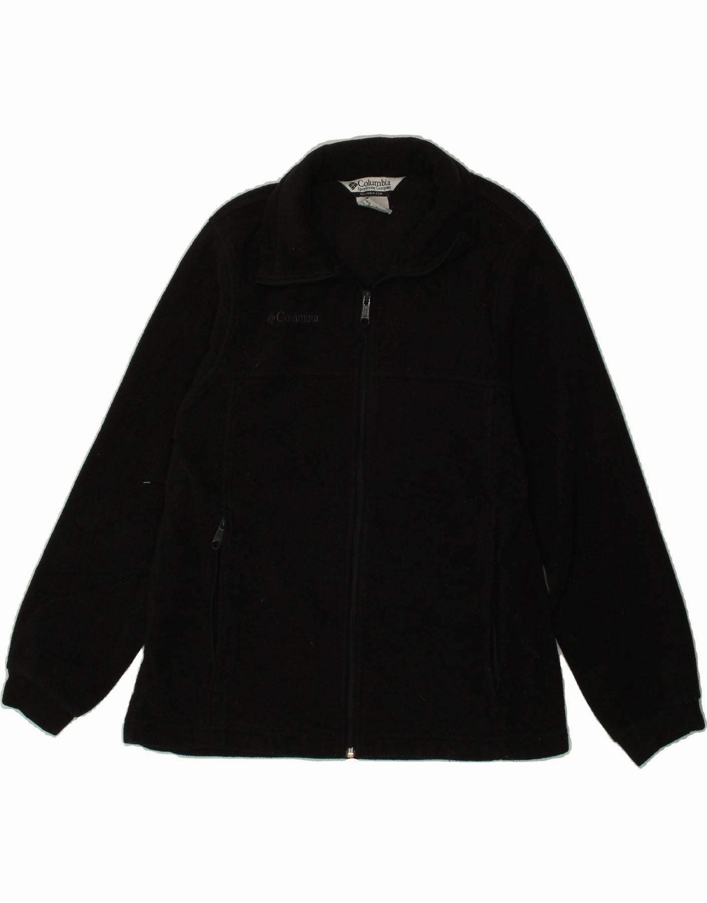 Versatile Layering Piece COLUMBIA Boys Fleece Jacket 14-15 Years Black Polyester